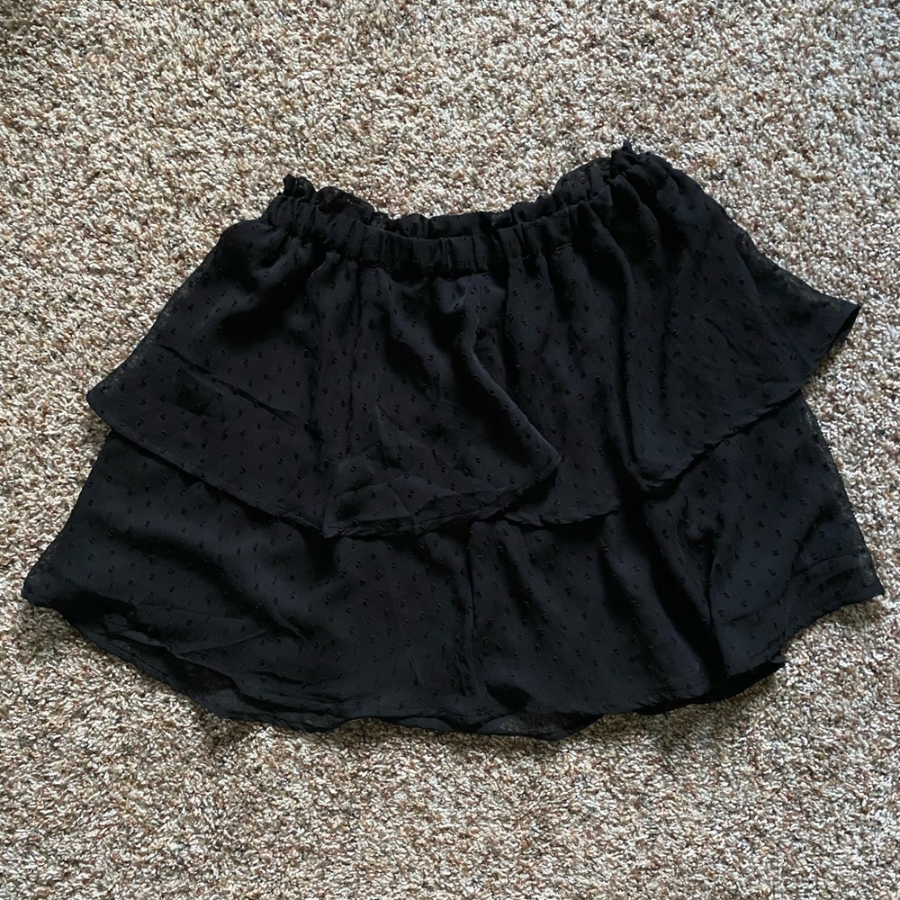 Black lace skort